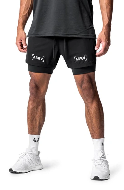 Shop Asrv Tetra-lite™ 5-inch 2-in-1 Lined Shorts In Black