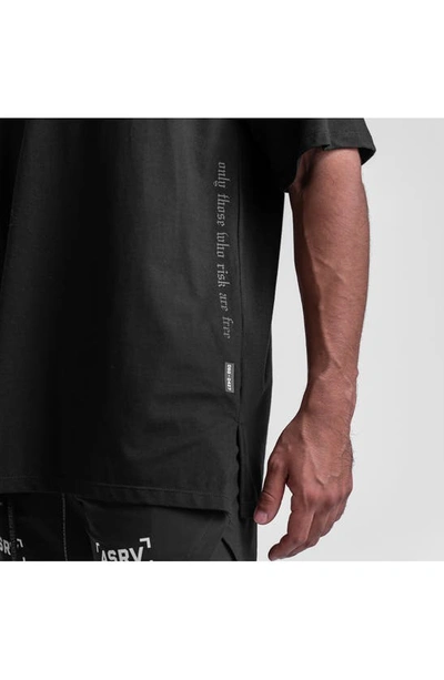 Shop Asrv Oversize Stretch Cotton T-shirt In Black