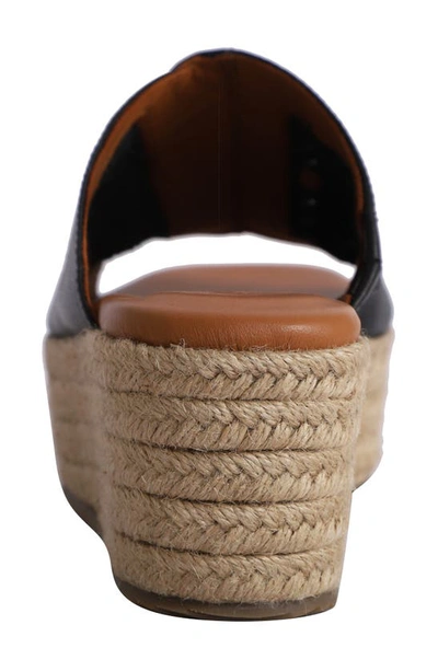 Gentle Souls By Kenneth Cole Silvana Woven Platform Slide Sandal In Black