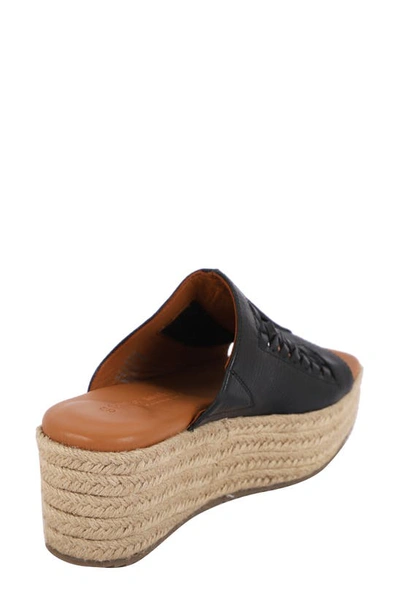 Gentle Souls By Kenneth Cole Silvana Woven Platform Slide Sandal In Black