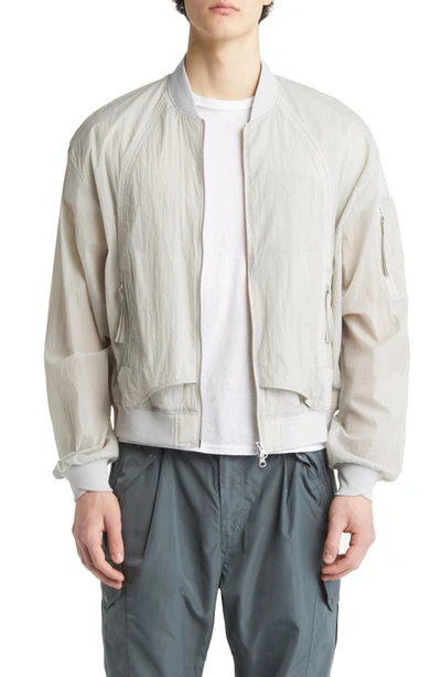 Shop Iise Vented Bomber Jacket In Light Grey