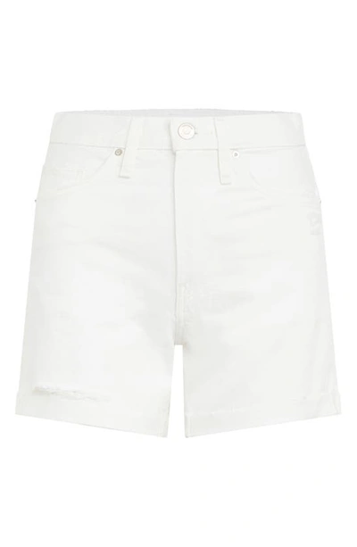 Shop Hudson Devon High Waist Boyfriend Denim Shorts In Dest. White Willow