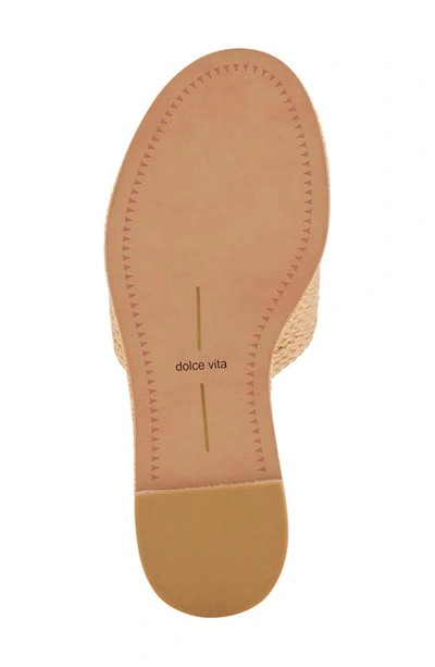 Shop Dolce Vita Atomic Slide Sandal In Light Natural Raffia