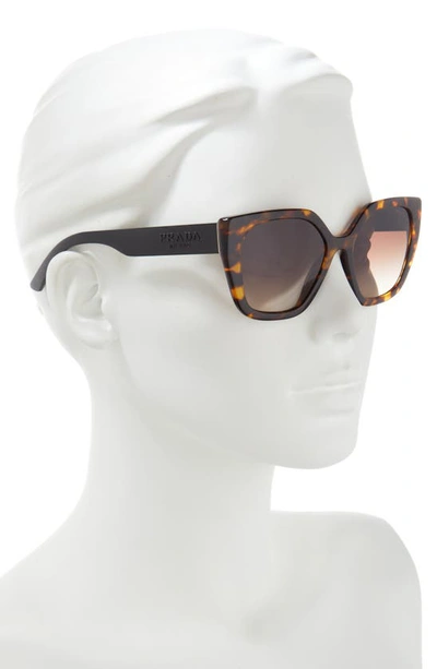 Shop Prada 52mm Butterfly Polarized Sunglasses In Brown Gradient