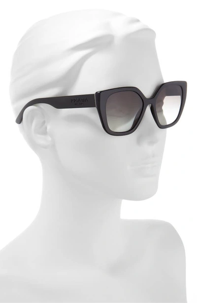 Shop Prada 52mm Butterfly Polarized Sunglasses In True Black