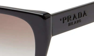 Shop Prada 52mm Butterfly Polarized Sunglasses In True Black
