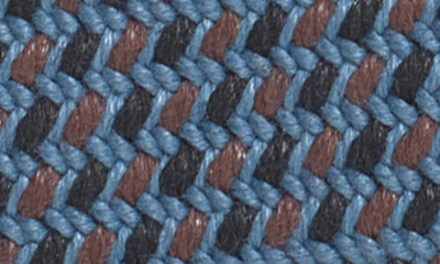 Shop Johnston & Murphy Woven Stretch Belt In Navy/ Blue/ Brown