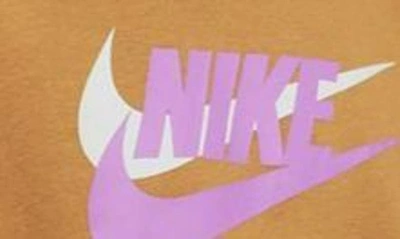 Shop Nike Kids' Sportswear Fleece Graphic Sweatshirt In Desert Ochre