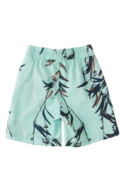 Shop Billabong Kids' Sundays Layback Water Repellent Swim Trunks In Mint