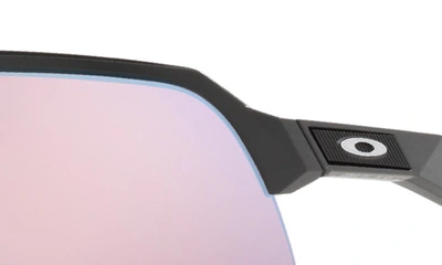 Shop Oakley Sutro Lite 139mm Prizm™ Wrap Shield Sunglasses In Matte Carbon/ Prizm Sapphire