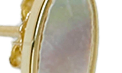 Shop Argento Vivo Sterling Silver Mother-of-pearl Linear Drop Earrings In Gold