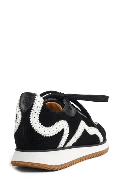The Office Of Angela Scott The Remi Perforated Suede Low-top Sneakers In Black