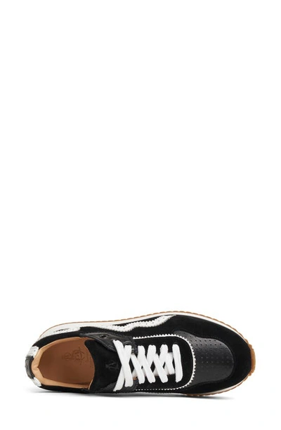 The Office Of Angela Scott The Remi Perforated Suede Low-top Sneakers In Black