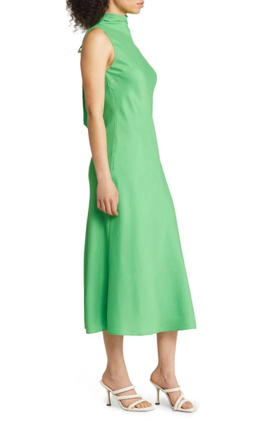 Shop Ted Baker Eleanar High Cowl Neck Midi Dress In Green