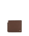 TOM FORD Leather Bifold Wallet With Money Clip, Brown