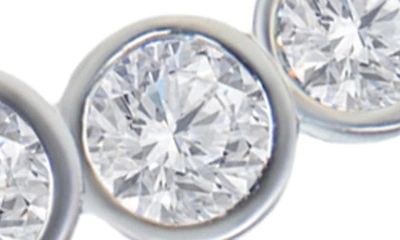 Cz By Kenneth Jay Lane Graduated Bezel Cz Crawler Earrings In Clear/silver