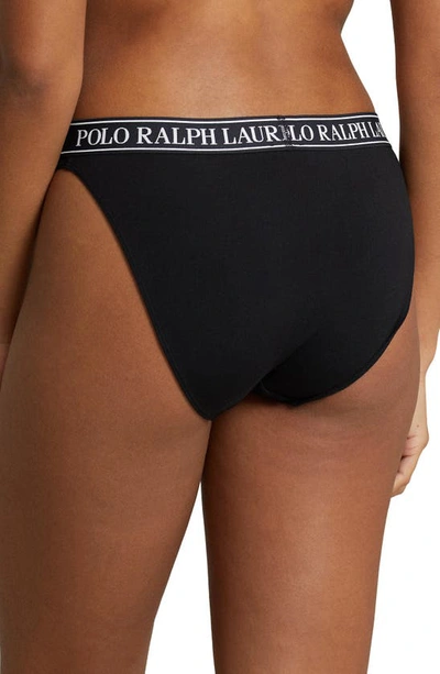 Shop Polo Ralph Lauren Cotton Blend Bikini In Onyx