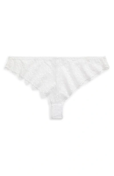 Shop Polo Ralph Lauren Lace Tanga Panties In White Cloud