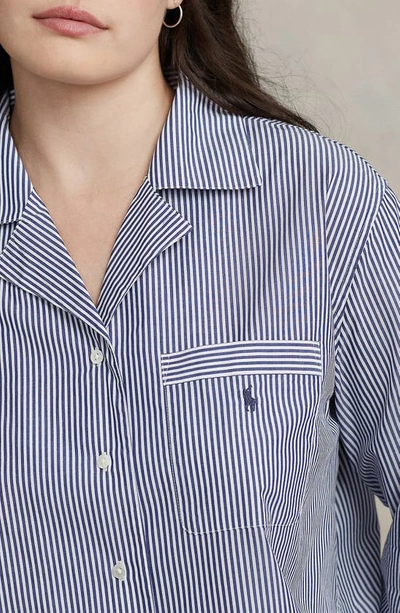 Polo Ralph Lauren Bailey Striped Pajama Set In Purple Stripes