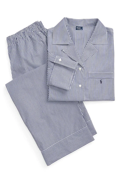 Shop Polo Ralph Lauren Cotton Poplin Pajamas In Purple Stripes