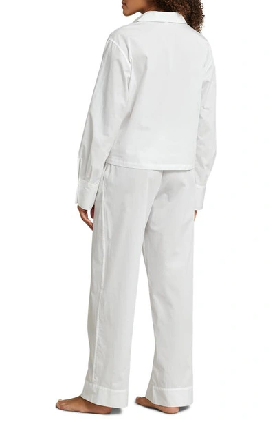 Polo Ralph Lauren Cotton Poplin Pajamas In White Cloud