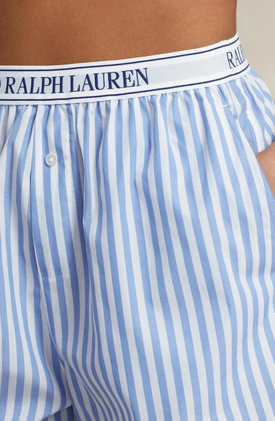 Shop Polo Ralph Lauren Boxer Pajama Shorts In Wide Stripes