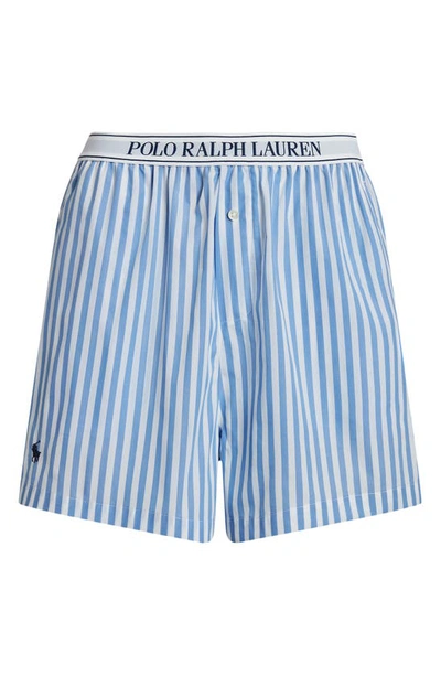 Shop Polo Ralph Lauren Boxer Pajama Shorts In Wide Stripes