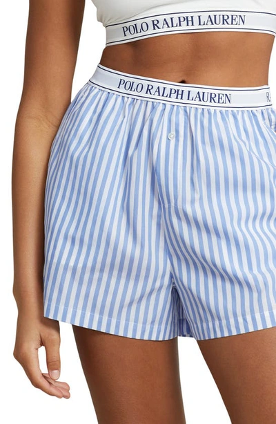 Shop Polo Ralph Lauren Boxer Pajama Shorts In Wide Stripes