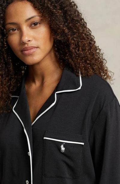 Shop Polo Ralph Lauren Cotton Blend Sleepshirt In Onyx