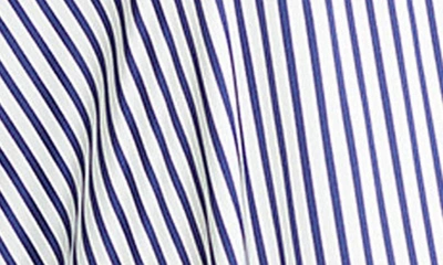 Shop Polo Ralph Lauren Striped Stretch Silk Caftan In Blue Stripes