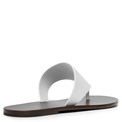 Shop The Row Avery White Leather Thong Sandals