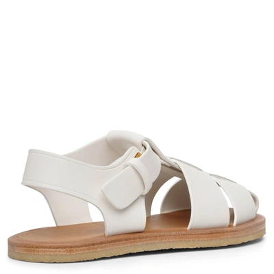 Shop The Row Fisherman Ivory Crepe Sandals