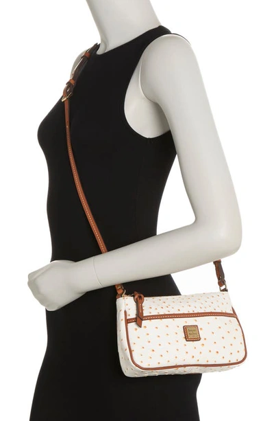 Shop Dooney & Bourke Lola Leather Pouchette Shoulder Bag In Bone