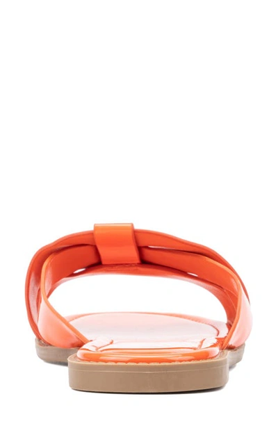 Shop Fashion To Figure Tiana Slide Sandal In Orange Patent