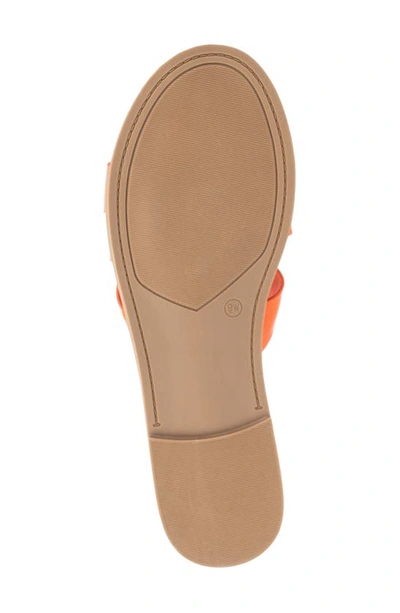 Fashion To Figure Women's Tiana Wide Width Flats Sandal In Orange Patent