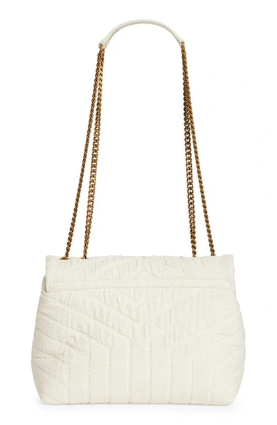 Shop Saint Laurent Small Loulou Shoulder Bag In Vanilla Ice