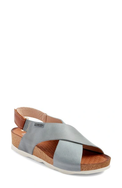 Shop Pikolinos Mahon Platform Sandal In Denim