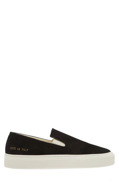 Common Projects Suede Slip-on Sneaker In Black