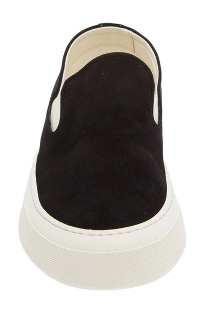 Shop Common Projects Suede Slip-on Sneaker In Black