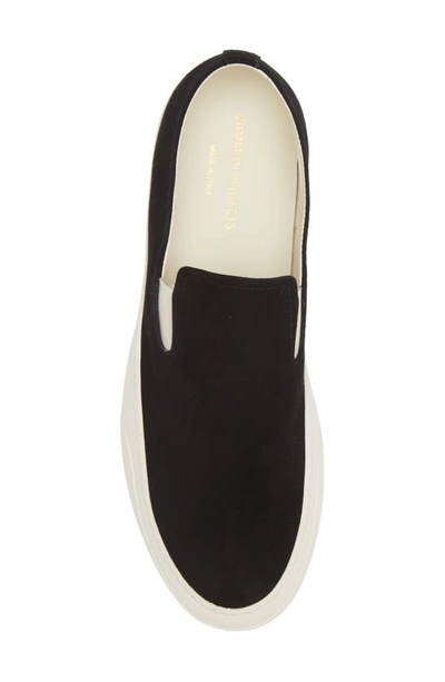 Common Projects Suede Slip-on Sneaker In Black