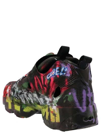 Shop Vetements 'graffiti Hand Painted Instapump Fury' X Reebok Sneakers In Multicolor