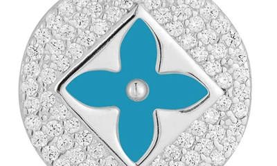 Sphera Milano Clover Enamel Cubic Zirconia Pendant Necklace In Silver