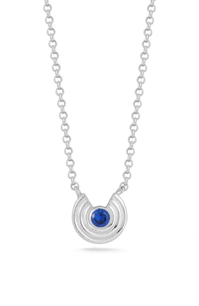 Shop Sphera Milano Cubic Zirconia Circle Pendant Necklace In Silver