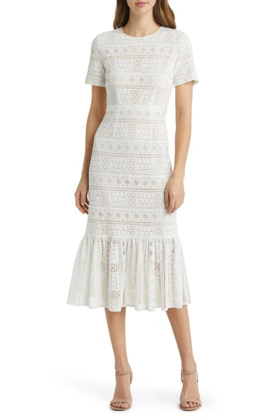 rachel parcell lace dress Rachel parcell square neckline Button Down Lace Midi Dress Size 4