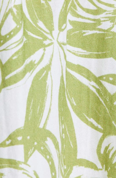 Shop Rachel Parcell Puff Sleeve Tie Waist Shirtdress In Palm Print