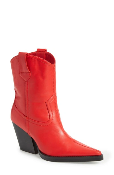 Shop Azalea Wang Matty Foldover Shaft Western Boot In Red