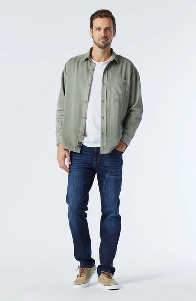 Mavi Jeans Zach Straight Leg Jeans In Dark Blue Nashville