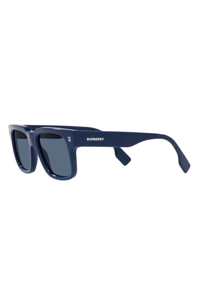 Shop Burberry Hayden 54mm Rectangular Sunglasses In Blue