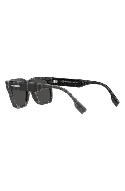 Shop Burberry Hayden 54mm Rectangular Sunglasses In Dark Grey
