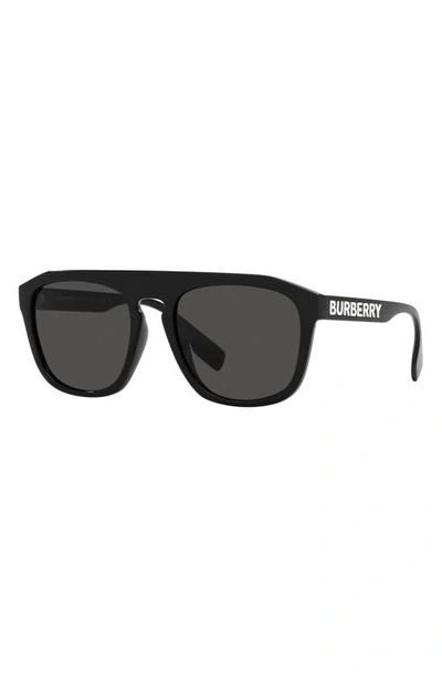 Shop Burberry Wren 57mm Square Sunglasses In Black